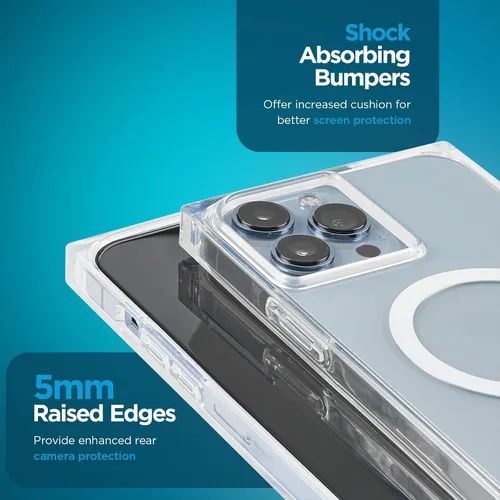 Vista 4 de Case-Mate BLOX - Funda para iPhone 13 Pro, transparente [protección contra caídas de 10 pies] [compatible con MagSafe] Funda magnética para iPhone