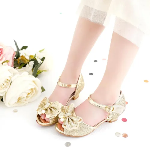 Vista 2 de Osinnme - Sandalias de boda para niña pequeña y grande