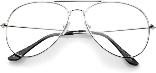 Vista 5 de zeroUV Classic Aviator Glasses Women, Blue Light Glasses Men, Clear Aviator Glasses, Aviator Blue Light Glasses