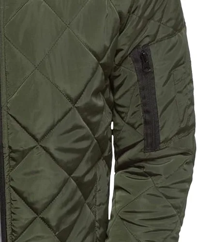 Vista 4 de Chaqueta bomber de invierno para hombre, abrigo grueso y cálido de algodón acolchado de béisbol