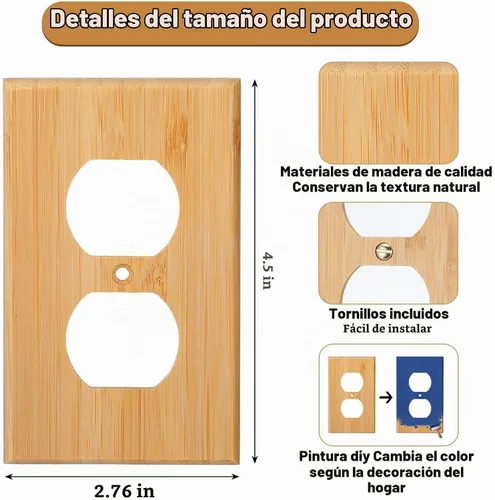 Vista 2 de Pinkunn - Placa de interruptor de pared sin terminar, 20 unidades, 4.5 x