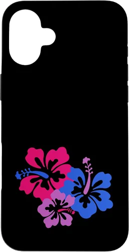 Vista 23 de Bisexual Bi Pride Sutil Hibiscus Flower Hawaii LGBT LGBTQ Funda para iPhone 16