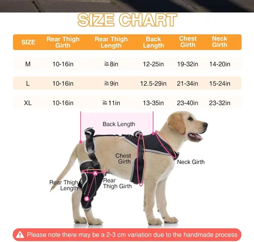 Vista 3 de Soporte ajustable para perro ACL Brace pata trasera pierna derecha-mejorada/talla L