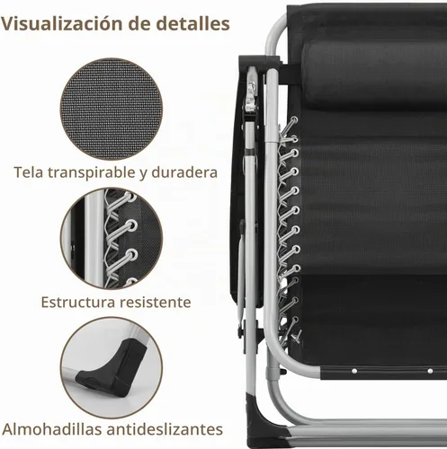 Vista 8 de OS MOTOR Sillón Zero Gravity (negro)