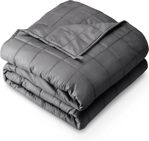 Vista 12 de Bare Home Manta con peso tamaño Twin o Full 7 libras (40" x 60") - Totalmente natural 100% algodón - Manta pesada premium con cuentas de vidrio