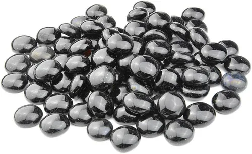 Vista 16 de onlyfire Cuentas de vidrio planas para hoguera de propano, rocas de vidrio reflectantes de 1/2 pulgada, canicas planas de 10 libras para chimenea