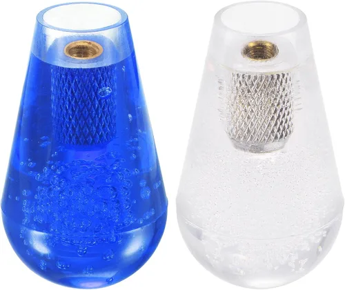 Vista 4 de uxcell Ellipse Oval Joystick Head Rocker Ball Top Handle Arcade Game Reemplazo Azul Blanco