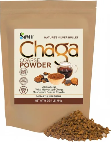Vista 19 de Sayan Siberian Pure - Polvo de chaga grueso crudo de 4 onzas / 3.99 oz – Té súper antioxidante cosechado en bosque silvestre de primera calidad