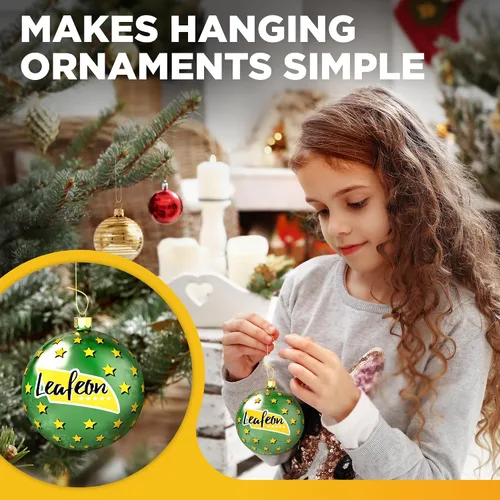 Vista 4 de Leafeon Paquete de Ganchos para Adornos Navideños - Colgador de Adornos para Navidad - Ganchos Esenciales para Colgadores de Adornos