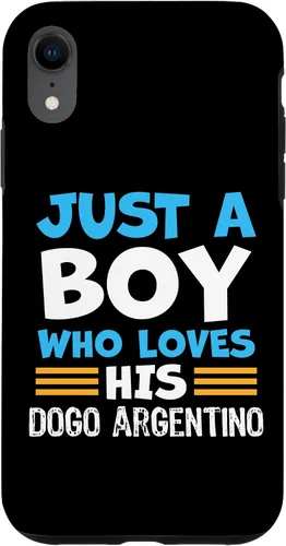 Vista 24 de Just a Boy who Loves his Dogo Argentino Case for iPhone 16