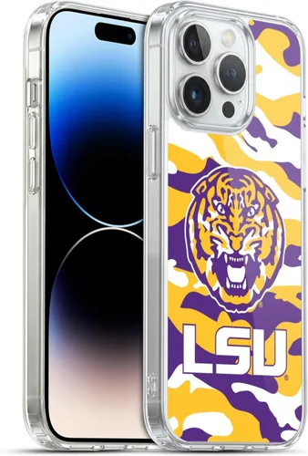 Vista 62 de Head Case Designs Funda de gel suave con licencia oficial de la Universidad Estatal de Louisiana LSU Camou compatible con Apple iPhone 7 Plus/iPhone