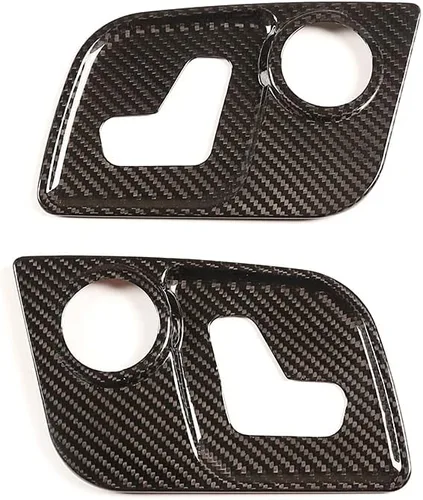 Vista 2 de YIWANG 100% fibra de carbono real para Maserati Levante/Ghibli asiento lateral decoración marco adhesivo para Quattroporte 2013-2019