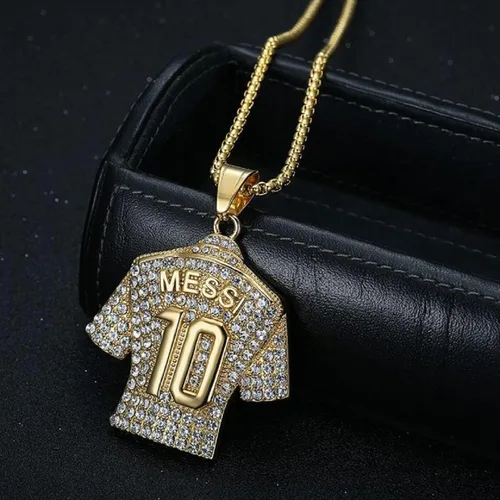 Vista 5 de Colgante de jersey de fútbol 10, collar de jersey de fútbol número 10 para hombres, collar de fútbol número 10, collar de fútbol americano número