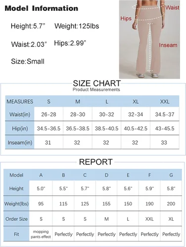 Vista 5 de Pinspark Pantalones de yoga acampanados para mujer, leggings acanalados con corte de bota, cintura alta, pantalones de entrenamiento con bolsillos