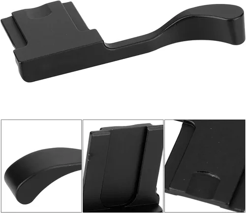 Vista 7 de Thumb Up Grip, zapata caliente de aleación de aluminio para cámara sin espejo X 100F, X A5, X A3, X pro2 (negro)