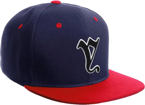 Vista 382 de Daxton Gorra clásica con visera de billete plano con letras del alfabeto inglés antiguo de la A a la Z