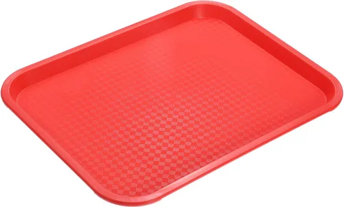 Vista 11 de uxcell Bandejas de plástico de comida rápida a granel de 12 x 16 pulgadas rectangulares para servir, bandejas de cafetería, platos para servir