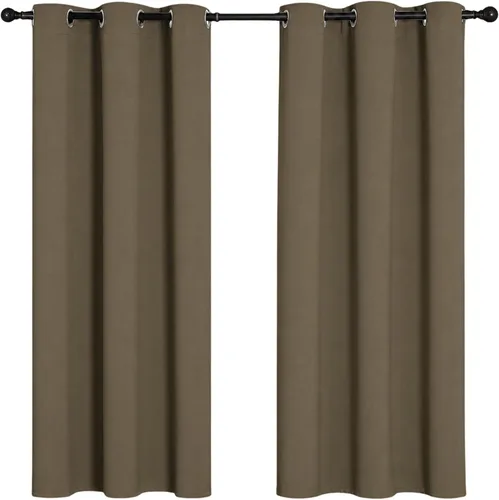 Vista 23 de Cortinas opacas para oscurecer la habitación, con aislamiento térmico, cortinas opacas con ojales para puertas y ventanas de poliéster