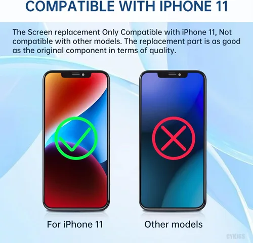 Vista 3 de Para iPhone 11 Reemplazo de pantalla con altavoz de oído y sensor de proximidad 6.1 "Pantalla LCD táctil 3D digitalizador Asamblea completa