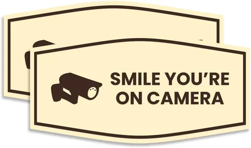 Vista 39 de Fancy Smile You're On Camera Letrero (negro) - Mediano (1 unidad)