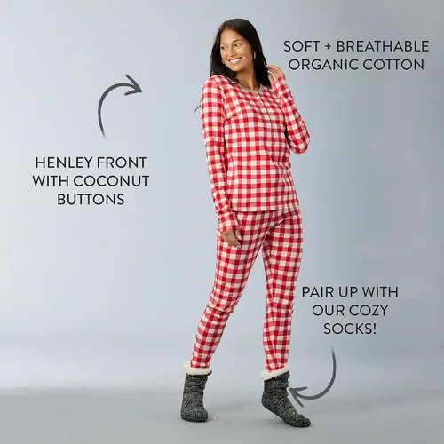 Vista 7 de HonestBaby - Pijamas navideñas a juego para la familia, de algodón orgánico, para hombres, mujeres, niños, bebés, niñas, mascotas