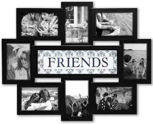 Vista 29 de Jerry & Maggie Marco de fotos familiar de 8 aperturas de 4 x 6 marcos para decoración de pared familiar, marcos de fotos de PVC para galería