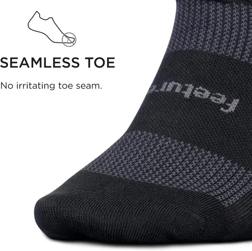 Vista 3 de Feetures Calcetines tobilleros ultraligeros de alto rendimiento, calcetines invisibles para mujeres y hombres con lengüeta en el talón