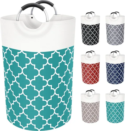 Vista 19 de Fabspace Cesta Grande para Ropa Sucia Cesto para Ropa Sucia Bolsa Contenedor de Lavado Bolsa para Ropa Plegable Alta con Asas Impermeable Viaje Baño