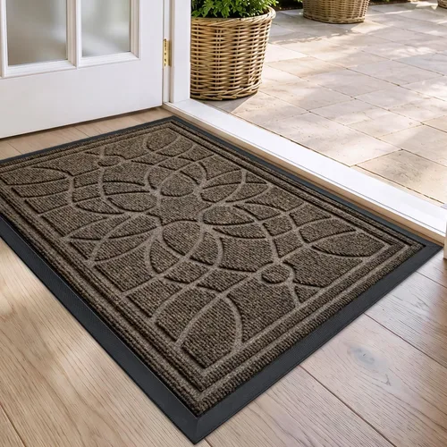 Vista 18 de DEXI Tapete para puerta delantera, entrada exterior, 24 x 36 pulgadas Negro