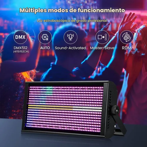 Vista 5 de Betopper LF4808 - Luz de efecto estroboscópico de matriz de 260 W, LED RGBW, 1 paquete