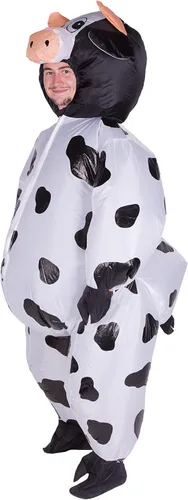 Vista 2 de Bodysocks Fancy Dress Disfraz inflable de vaca para adultos (talla única)