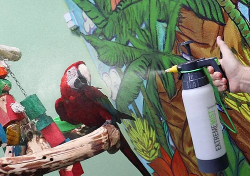 Vista 5 de ExtremeMIST Pulverizador para pájaros de alto rendimiento Mister de bomba aviar ultrafino Mister de baño de pájaros de mano para mascotas