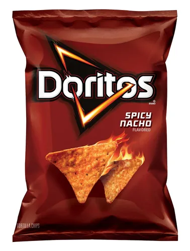 Vista 9 de Doritos Chips de tortilla saborizados, nacho picante, 42 onzas (paquete de 4)