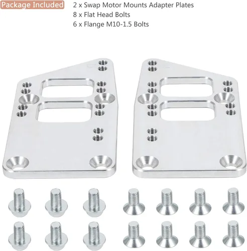 Vista 4 de para LS Swap Placas Adaptadoras de Montaje de Motor - Soporte Universal de Intercambio de Bloque Pequeño LS Conversion Ajustable Compatible con LS1