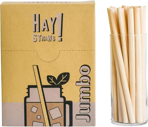 Vista 10 de Pajitas de heno compostables de 6 pulgadas, respetuosas con el medio ambiente, 1500 popotes biodegradables, desechables para bebidas bajas