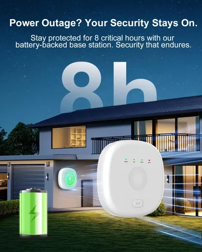 Vista 7 de Sistema de Seguridad Inalámbrico WiFi para el Hogar - Sistema de Alarma Inteligente para Hogar y Empresa, Expandible, Teclado Independiente, Alertas