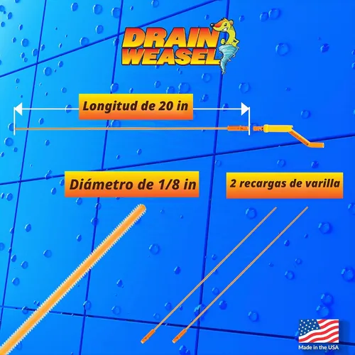 Vista 7 de FlexiSnake Drain Weasel Max Sink Snake - Herramienta para eliminar