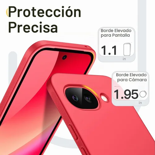 Vista 5 de JETech Funda delgada para Google Pixel 10a, antideslizante, color baya
