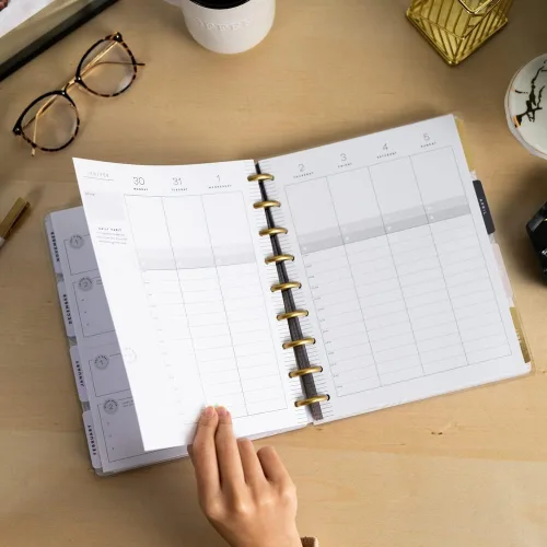 Vista 5 de Happy Planner - Planificador clásico de 18 meses mensual/semanal, por hora, 7 x 9-1/4 pulgadas, logra la grandeza, julio de 2022 a diciembre