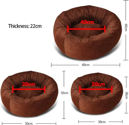Vista 5 de PETCUTE Cama redonda para gatos, cama para mascotas, cama para mascotas, lavable a máquina