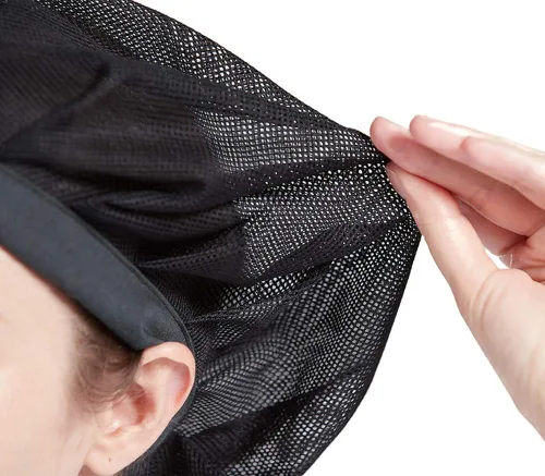 Vista 5 de Nanxson 3 gorras de chef CF9060 para servicio de alimentos, redes para el cabello, gorra de malla para cocinar