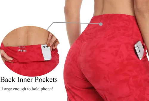 Vista 59 de Oalka - Pantalones deportivos para mujer, con cintura alta y bolsillos, para hacer deporte, yoga y entrenar