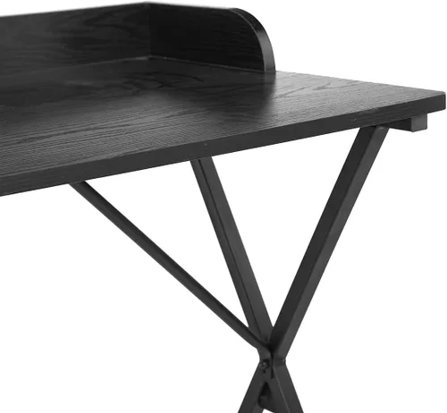Vista 6 de Mesa de escritura para computadora en casa, 47.2 pulgadas, marco en X resistente con parte superior de madera grande, escritorio de fácil montaje