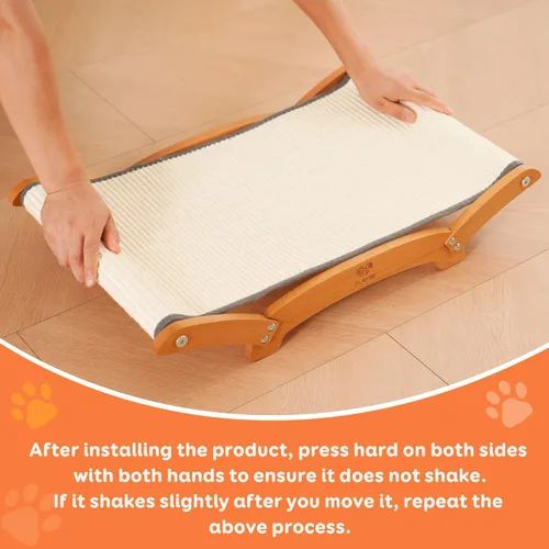Vista 8 de Cama rascador de sisal extra grande para gatos, poste rascador duradero para gatos con hamaca para gatos de interior, tumbona y dormir y arañazos