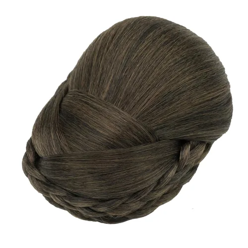 Vista 26 de IMISSU Cubierta de pelo trenzado con moño, piezas de cabello en forma de dona, coleteros para cabello con clips de peluca, recogida y recogida