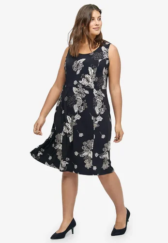 Vista 4 de Ellos Vestido de punto ajustado y acampanado para mujer en tallas grandes