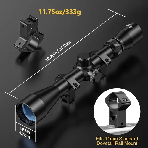 Vista 8 de CVLIFE 3-9x40 Optics R4 Reticle Crosshair Alcance con monturas de alcance