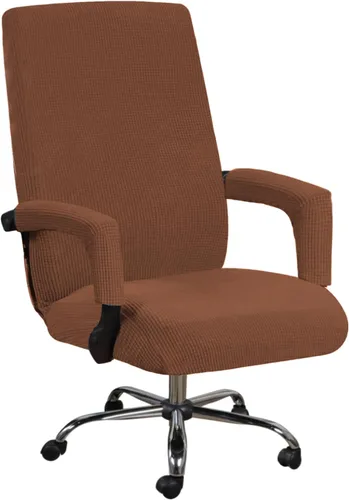 Vista 16 de H.VERSAILTEX Fundas para silla de oficina en casa, fundas elásticas para silla de escritorio de computadora, respaldo medio y alto, universal, funda