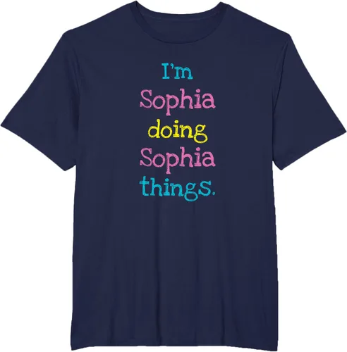 Vista 39 de Sophia - Camiseta con texto personalizado para niñas