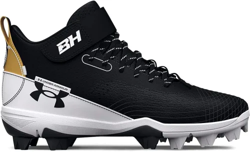 Vista 4 de Under Armour Zapato de béisbol unisex Harper 7 Mid Junior de goma moldeada
